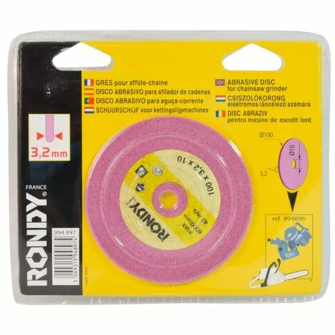 RONDY Meule Grès 100X3,2mm Pour Affuteuse De Chaîne 6 RONDY Meule Grès 100X3,2mm Pour Affuteuse De Chaîne – Image 4