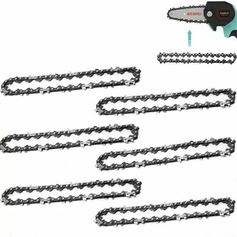 GISAM Chaîne De Tronçonneuse 4 Pouces Lot De 4/6/12 65Mn 28E 14T Pour Tronçonneuse - 4PC 3 GISAM Chaîne De Tronçonneuse 4 Pouces Lot De 4/6/12 65Mn 28E 14T Pour Tronçonneuse - 4PC