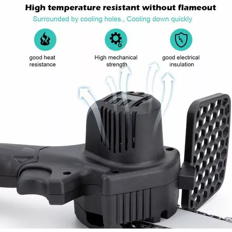 GISAM Tronçonneuse à Batterie 21V 2 Batterie Portable Scie Électrique Jardin Logging 4PCS Chaîne Supplémentaire - Noir 6 GISAM Tronçonneuse à Batterie 21V 2 Batterie Portable Scie Électrique Jardin Logging 4PCS Chaîne Supplémentaire - Noir – Image 4