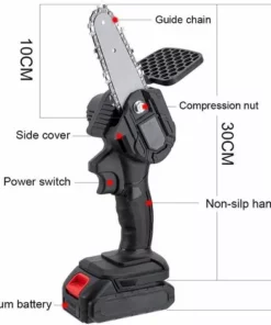 GISAM Tronçonneuse à Batterie 21V 2 Batterie Portable Scie Électrique Jardin Logging 4PCS Chaîne Supplémentaire - Noir 11 GISAM Tronçonneuse à Batterie 21V 2 Batterie Portable Scie Électrique Jardin Logging 4PCS Chaîne Supplémentaire - Noir -Tronçonneuse et accessoire Soldes 2022 36860789 5