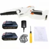 ASUPERMALL Mini Tronconneuse 15.24Cm Mini Tronconneuse Sans Fil Tronconneuse A Batterie 2,7 Lb. Scie A Chaine Portative Legere Avec 2 Chaines De Rechange Scie A Chaine Electrique Sans Fil Et 2 Batteries