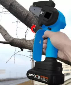 ASUPERMALL Mini Tronconneuse Electrique A La Chaine De Bois D'Une Main Sans Fil Portable Des Scies A Bois Pour La Taille De La Taille De Jardinage, 4 Pouces Rouge - 4 Pouces Rouge -Tronçonneuse et accessoire Soldes 2022 38396163 4