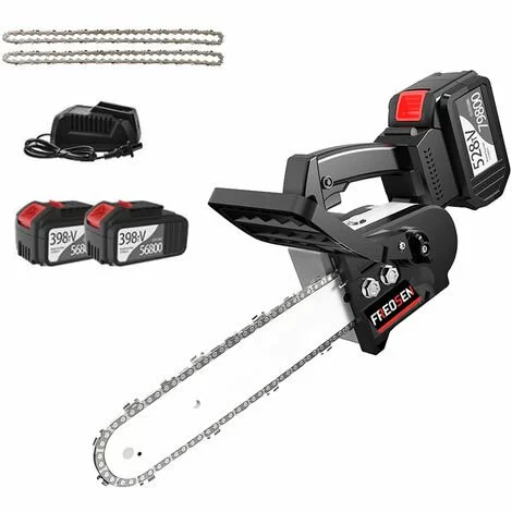 FREOSEN Tronçonneuse Électrique Sans Fil 1200W + 2 Batteries 21V 6.0Ah 30000mAh + 2 Chaines En Coffret 3 FREOSEN Tronçonneuse Électrique Sans Fil 1200W + 2 Batteries 21V 6.0Ah 30000mAh + 2 Chaines En Coffret