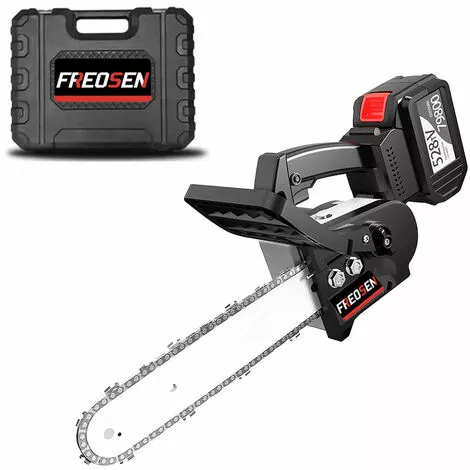 FREOSEN Tronçonneuse Électrique Sans Fil 1200W + 2 Batteries 21V 6.0Ah 30000mAh + 2 Chaines En Coffret 5 FREOSEN Tronçonneuse Électrique Sans Fil 1200W + 2 Batteries 21V 6.0Ah 30000mAh + 2 Chaines En Coffret – Image 3