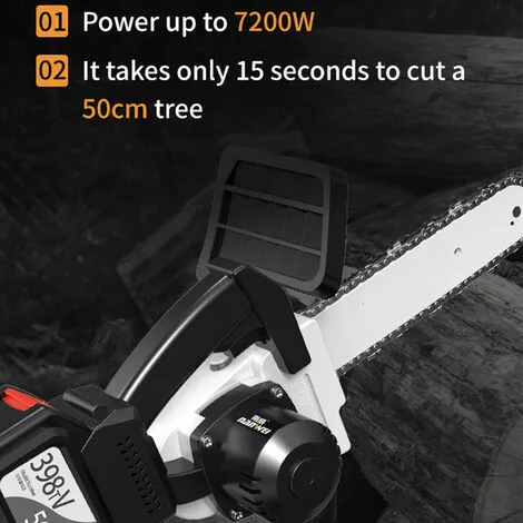 FREOSEN Tronçonneuse Électrique Sans Fil 1200W + 2 Batteries 21V 6.0Ah 30000mAh + 2 Chaines En Coffret 6 FREOSEN Tronçonneuse Électrique Sans Fil 1200W + 2 Batteries 21V 6.0Ah 30000mAh + 2 Chaines En Coffret – Image 4