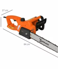 DURHAND Tronçonneuse électrique 2000 W 40 Cm 13 M/s - Faible Rebond - Tronçonneuse Silencieuse Et Puissante à Fil - Chaine Acier Alliage Alu. ABS - Orange Noir - Orange -Tronçonneuse et accessoire Soldes 2022 38978012 3