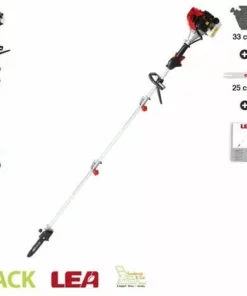 Perche élagueuse Thermique Longueur 280cm Guide 25cm LEA LE33326-25A - Rouge