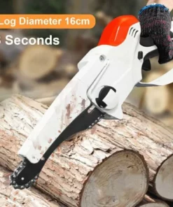 HAPPYSHOPPING Tronçonneuse Electrique Portative Sans Brosse A Une Main Scie A Bois Rechargeable Mini Coupe-bois Sans Fil Pour Jardinage Elagage Coupe, Modele: Prise UE -Tronçonneuse et accessoire Soldes 2022 41972804 4