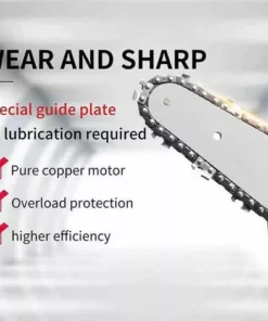 HAPPYSHOPPING Mini Tronçonneuse Electrique Portative De 4 Pouces Haute Puissance Scie A Bois Portable Rechargeable Sans Fil A Une Main Pour Le Jardinage Elagage Coupe, Modele: Prise UE -Tronçonneuse et accessoire Soldes 2022 41972823 5