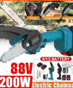 LBTN Mini Scie à Chaine 1200W Electrique élagage Portatif 88V Petite Chaine Rechargeable 2 Batterie 1200W -Tronçonneuse et accessoire Soldes 2022 42049949 4