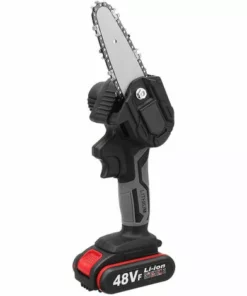 LBTN Mini Tron?onneuse Electrique Scie Portable Cha?ne Rechargeable Travail Bois 2 Batteries 800W 3500mAh