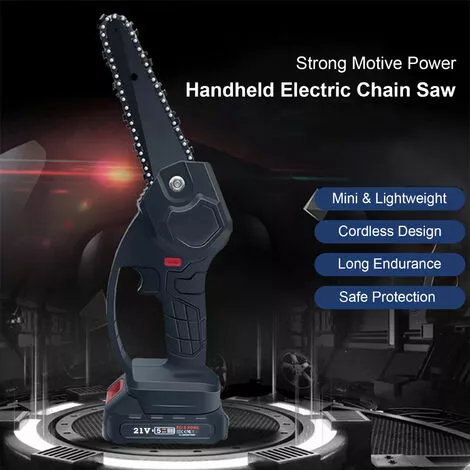 HAPPYSHOPPING Scie A Bois A Une Main Rechargeable Pour Tronçonneuse Electrique Sans Fil De 6 Pouces Pour Le Jardinage, La Taille, Modele : Noir, Norme Europeenne 5 HAPPYSHOPPING Scie A Bois A Une Main Rechargeable Pour Tronçonneuse Electrique Sans Fil De 6 Pouces Pour Le Jardinage, La Taille, Modele : Noir, Norme Europeenne – Image 3