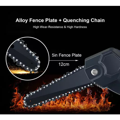 HAPPYSHOPPING Scie A Bois A Une Main Rechargeable Pour Tronçonneuse Electrique Sans Fil De 6 Pouces Pour Le Jardinage, La Taille, Modele : Noir, Norme Europeenne 6 HAPPYSHOPPING Scie A Bois A Une Main Rechargeable Pour Tronçonneuse Electrique Sans Fil De 6 Pouces Pour Le Jardinage, La Taille, Modele : Noir, Norme Europeenne – Image 4