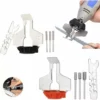TANABATA Scie Chaînes Outil Affûtage Kit D'affûtage Tronçonneuse Rotatif Kit Accessoire Chaîne Scie Tronçonneuse Affûtage Fixation Outil Scie Aiguiseur Guide Perceuse à Outils Pour Chaînes De Scie(2 Ensembles) -Tronçonneuse et accessoire Soldes 2022 42415025 1