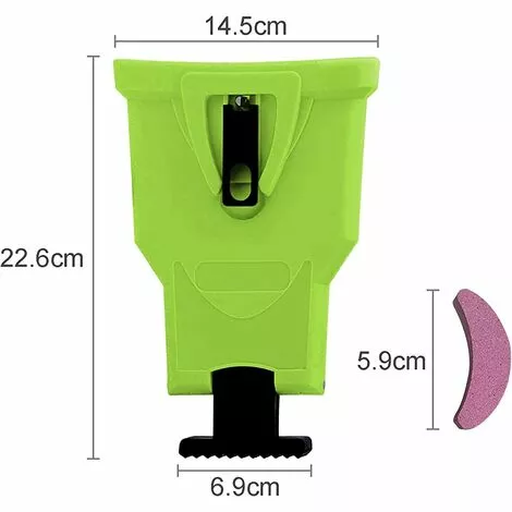 TANABATA Affuteuse De Chaine Pour Tronconneuse, Chaîne De Désherbeur, Avec 4 Pièces Pierre à Aiguiser Remplaçable (Vert) 4 TANABATA Affuteuse De Chaine Pour Tronconneuse, Chaîne De Désherbeur, Avec 4 Pièces Pierre à Aiguiser Remplaçable (Vert) – Image 2