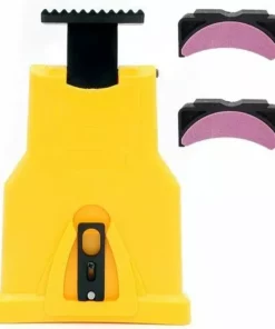 TANABATA Affûteuse De Tronçonneuse, Affûteuse De Lame De Tronçonneuse, Outil à Chaîne Pour Tronçonneuse Avec 2 Pierres à Affûter Et Supports, Convient Aux Barres De Tronçonneuse De 14,16,18,20pouces