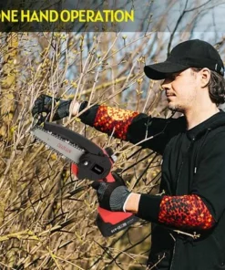 HAPPYSHOPPING Yuclam Mini Tronçonneuse A Main Sans Fil Tronçonneuse 6 Pouces 21V Tronçonneuse Electrique Tronçonneuse A Une Main Avec Protection Anti-eclaboussures Verrou De Securite Pour Le Jardinage D'arbres De Coupe De Bois Coupe Buisson, Modele: Prise UE -Tronçonneuse et accessoire Soldes 2022 42723643 4