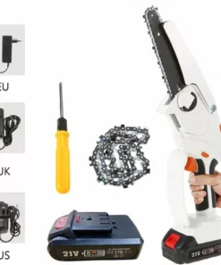 HAPPYSHOP Mini Tronçonneuse 6 Pouces Mini Tronçonneuse Sans Fil Tronçonneuse A Batterie 2,7 Lb. Scie A Chaine Portative Legere Avec 2 Chaines De Rechange Scie A Chaine Electrique Sans Fil Et 2 Batteries, Modele : Norme Europeenne FS-001 Blanc 8 HAPPYSHOP Mini Tronçonneuse 6 Pouces Mini Tronçonneuse Sans Fil Tronçonneuse A Batterie 2,7 Lb. Scie A Chaine Portative Legere Avec 2 Chaines De Rechange Scie A Chaine Electrique Sans Fil Et 2 Batteries, Modele : Norme Europeenne FS-001 Blanc -Tronçonneuse et accessoire Soldes 2022 43232325 2