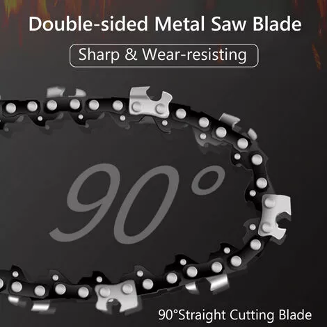 HAPPYSHOP Mini Tronçonneuse 6 Pouces Mini Tronçonneuse Sans Fil Tronçonneuse A Batterie 2,7 Lb. Scie A Chaine Portative Legere Avec 2 Chaines De Rechange Scie A Chaine Electrique Sans Fil Et 2 Batteries, Modele : Norme Europeenne FS-001 Blanc 5 HAPPYSHOP Mini Tronçonneuse 6 Pouces Mini Tronçonneuse Sans Fil Tronçonneuse A Batterie 2,7 Lb. Scie A Chaine Portative Legere Avec 2 Chaines De Rechange Scie A Chaine Electrique Sans Fil Et 2 Batteries, Modele : Norme Europeenne FS-001 Blanc – Image 3