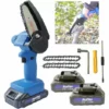 DAY PLUS Avec 2 Piles Mini-tronçonneuse Avec Batterie 4 Pouces Petite Tronçonneuse à La Scie à Tronçonneuse à La Chaîne à La LED à Deux Batteries Et 2 Chaînes, Serrure De Sécurité, Tronçonneuse électrique Adaptée à L'horticulture / Arbres / En Bois De Jardin -Tronçonneuse et accessoire Soldes 2022 43458826 1