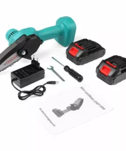 DMTOOL Scie D'élagage électrique Sans Fil 24 V 1500 W Mini Tron?onneuse Portable De 4 Pouces De Jardin (2 Piles) -Tronçonneuse et accessoire Soldes 2022 44099045 2