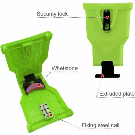 Affuteuse De Chaine Pour Tronconneuse,Betterlife Chaîne De Désherbeur, Avec 4 Pièces Pierre à Aiguiser Remplaçable (Vert) 5 Affuteuse De Chaine Pour Tronconneuse,Betterlife Chaîne De Désherbeur, Avec 4 Pièces Pierre à Aiguiser Remplaçable (Vert) – Image 3