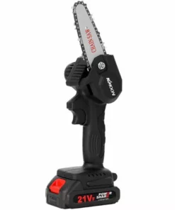 Tronçonneuse à Batterie KKmoon Mini Scie à Chaîne électrique Sans Fil Pour La Maison Scie à Chaîne Portative Pour L'exploitation Forestière Et L'abattage D'arbres Scie à Chaîne électrique Portative Au Lithium Avec Batterie + Chargeur + Chaîne + Clé, Prise -Tronçonneuse et accessoire Soldes 2022 47158387 3