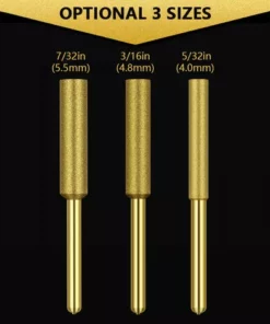 HAPPYSHOPPING Lime à Chaîne Pour Tronçonneuse Diamant Plaqué Titane Grinder 1/8" Poignée Convient Pour Le Meulage Du Bois De Bijoux En Pierre à Chaîne De Tronçonneuse, 4,8 Mm [plaqué Titane] Lot De 12 - 4,8 Mm [plaqué Titane] Lot De 12 -Tronçonneuse et accessoire Soldes 2022 49189862 2