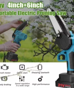 HAPPYSHOPPING Guide De 4 "+ 6" Mini Scie à Chaîne électrique Rechargeable Domestique Scie électrique Au Lithium Portable à Deux Puissances Une Charge, Moteur Brossé, Emballage En Carton, Norme Européenne 220 V 8 HAPPYSHOPPING Guide De 4 "+ 6" Mini Scie à Chaîne électrique Rechargeable Domestique Scie électrique Au Lithium Portable à Deux Puissances Une Charge, Moteur Brossé, Emballage En Carton, Norme Européenne 220 V -Tronçonneuse et accessoire Soldes 2022 49189972 2