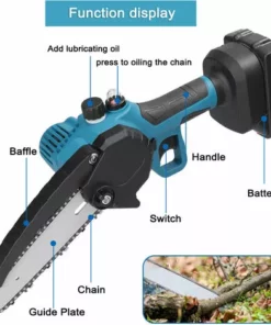 HAPPYSHOPPING Guide De 4 "+ 6" Mini Scie à Chaîne électrique Rechargeable Domestique Scie électrique Au Lithium Portable à Deux Puissances Une Charge, Moteur Brossé, Emballage En Carton, Norme Européenne 220 V 9 HAPPYSHOPPING Guide De 4 "+ 6" Mini Scie à Chaîne électrique Rechargeable Domestique Scie électrique Au Lithium Portable à Deux Puissances Une Charge, Moteur Brossé, Emballage En Carton, Norme Européenne 220 V -Tronçonneuse et accessoire Soldes 2022 49189972 3