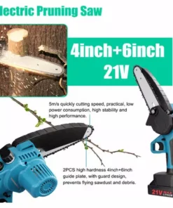 HAPPYSHOPPING Guide De 4 "+ 6" Mini Scie à Chaîne électrique Rechargeable Domestique Scie électrique Au Lithium Portable à Deux Puissances Une Charge, Moteur Brossé, Emballage En Carton, Norme Européenne 220 V 10 HAPPYSHOPPING Guide De 4 "+ 6" Mini Scie à Chaîne électrique Rechargeable Domestique Scie électrique Au Lithium Portable à Deux Puissances Une Charge, Moteur Brossé, Emballage En Carton, Norme Européenne 220 V -Tronçonneuse et accessoire Soldes 2022 49189972 4
