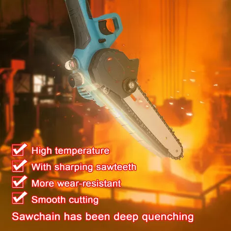 HAPPYSHOPPING Guide De 4 "+ 6" Mini Scie à Chaîne électrique Rechargeable Domestique Scie électrique Au Lithium Portable à Deux Puissances Une Charge, Moteur Brossé, Emballage En Carton, Norme Européenne 220 V 7 HAPPYSHOPPING Guide De 4 "+ 6" Mini Scie à Chaîne électrique Rechargeable Domestique Scie électrique Au Lithium Portable à Deux Puissances Une Charge, Moteur Brossé, Emballage En Carton, Norme Européenne 220 V – Image 5