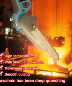 HAPPYSHOPPING 4"+6"+8" Guide Mini Tronçonneuse électrique Rechargeable Tronçonneuse Domestique Au Lithium à Main Deux électricité Une Charge, Moteur Brossé, Emballage En Carton, Norme Européenne 220V -Tronçonneuse et accessoire Soldes 2022 49189976 5