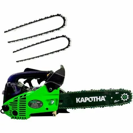 Tronçonneuse Élagueuse Professionnelle 2 Temps 25cc 30cm + 3 Chaînes Oregon - Kapotha 3 Tronçonneuse Élagueuse Professionnelle 2 Temps 25cc 30cm + 3 Chaînes Oregon - Kapotha