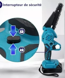 GISAM 6 Pouces 21V 2 Battery 2PCS Chaîne 850W 1800rpm Tronçonneuse à Batterie - Bleu -Tronçonneuse et accessoire Soldes 2022 51179714 4