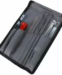 Kit De Fichier D'affûteuse De Tronçonneuse 8 Pièces Limes Rondes Outil De Jauge De Profondeur Macaron
