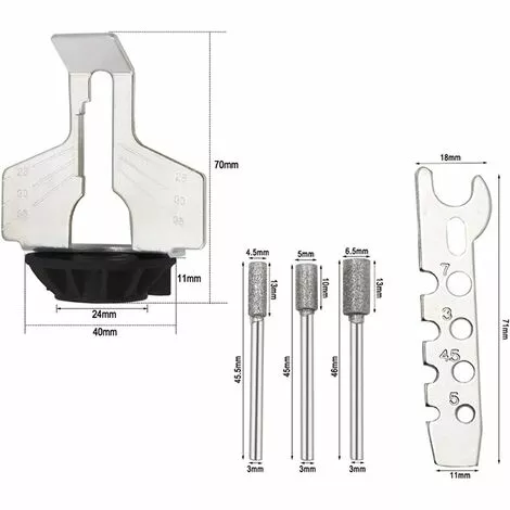 Fei Yu Scie Chaînes Outil Affûtage Kit D'affûtage Tronçonneuse Rotatif Kit Accessoire Chaîne Scie Tronçonneuse Affûtage Fixation Outil Scie Aiguiseur Guide Perceuse à Outils Pour Chaînes De Scie(2 Ensembles) 5 Fei Yu Scie Chaînes Outil Affûtage Kit D'affûtage Tronçonneuse Rotatif Kit Accessoire Chaîne Scie Tronçonneuse Affûtage Fixation Outil Scie Aiguiseur Guide Perceuse à Outils Pour Chaînes De Scie(2 Ensembles) – Image 3
