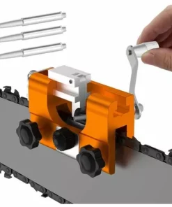 Gabarit D'affûtage De Chaîne De Tronçonneuse,Chainsaw Chain Sharpening à Manivelle Portable, Affûteur De Chaîne De Scie Pour Tous Les Types De Tronçonneuses électriques，Starlight