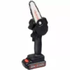 LIFCAUSAL Mini Tronçonneuse, Scie électrique Portable Rechargeable 500 W, Petite Tronçonneuse à Bois Sans Fil Pour La Coupe De Bois De Branche D'arbre, Noir