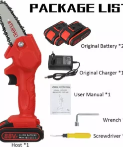 JMAX 4 Pouces Tronçonneuse à Batterie 88VF 1080W 2 Batterie Portable Scie à Chaine Électrique Sans Fil Jardin Logging 11 JMAX 4 Pouces Tronçonneuse à Batterie 88VF 1080W 2 Batterie Portable Scie à Chaine Électrique Sans Fil Jardin Logging -Tronçonneuse et accessoire Soldes 2022 52732577 5