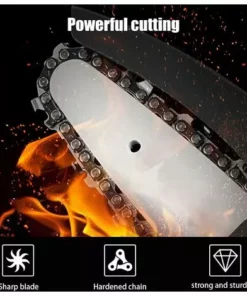 SUPERMARKET 3 PiÈces 4 Pouces Mini Tronçonneuse ÉLectrique Sans Fil Chaîne De Scie À Chaîne Pour La Coupe Du Bois Branches D'arbres ÉLagage Cour Jardinage，Superma -Tronçonneuse et accessoire Soldes 2022 53368936 3