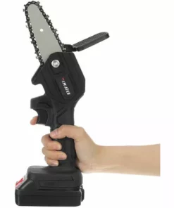 JMAX 18V Scie à Chaine Tronconneuse à Batterie 4 Pouces Guide Portable électrique Sans Fil Avec 2 Batterie 2500mah Noir -Tronçonneuse et accessoire Soldes 2022 53509330 3
