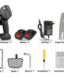 JMAX 18V Scie à Chaine Tronconneuse à Batterie 4 Pouces Guide Portable électrique Sans Fil Avec 2 Batterie 2500mah Noir -Tronçonneuse et accessoire Soldes 2022 53509330 5