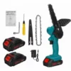 JMAX 6 Pouces Scie à Chaine électrique Jardin Tronconneuse Sans Fil 88V Portable Avec 2 Batterie 9000mAh + Lame + Scie + Chargeur Bleu -Tronçonneuse et accessoire Soldes 2022 53553666 1