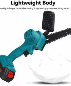 JMAX 6 Pouces Scie à Chaine électrique Jardin Tronconneuse Sans Fil 88V Portable Avec 2 Batterie 9000mAh + Lame + Scie + Chargeur Bleu -Tronçonneuse et accessoire Soldes 2022 53553666 3