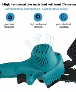 JMAX 6 Pouces Scie à Chaine électrique Jardin Tronconneuse Sans Fil 88V Portable Avec 2 Batterie 9000mAh + Lame + Scie + Chargeur Bleu -Tronçonneuse et accessoire Soldes 2022 53553666 5