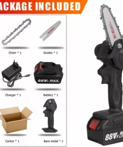 JMAX 800W Tronçonneuse à Batterie 88VF 2 Batterie Portable Scie Électrique Jardin Logging Avce Chaîne - Noir -Tronçonneuse et accessoire Soldes 2022 53562472 5