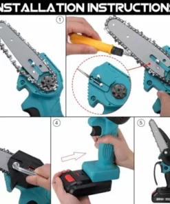 JMAX 88VF 2000W Scie à Chaine électrique Sans Fil Tronconneuse électrique 6 Inches (Machine Seule) Bleu -Tronçonneuse et accessoire Soldes 2022 53635768 5