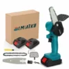 JMAX 18V Scie à Chaine Tronconneuse à Batterie 4 Pouces Guide Portable électrique Sans Fil Avec 2 Batterie 2500mah Bleu -Tronçonneuse et accessoire Soldes 2022 53775939 1