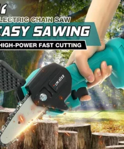 JMAX 18V Scie à Chaine Tronconneuse à Batterie 4 Pouces Guide Portable électrique Sans Fil Avec 2x Batterie 2500mah -Tronçonneuse et accessoire Soldes 2022 53776186 3